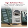 Promate USB-C Notebook Docking Station - Type-C - 8-in-1 with USB-C port - 4K HDMI - TF/SD card - RJ45 port