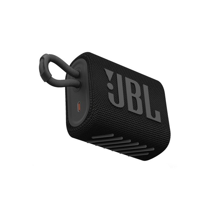JBL Go 3 waterproof Bluetooth speaker with heavy, intense bass